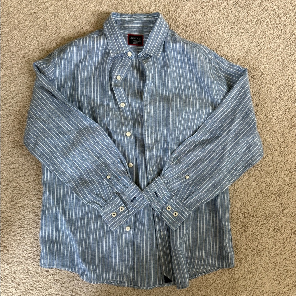 UNTUCKit Blue Casual Button Down Shirt